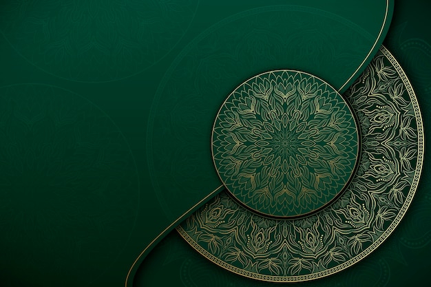 Free vector oriental mandala background with empty space