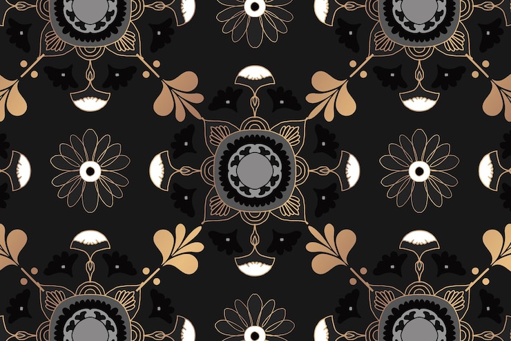 Free Vector oriental mandala floral pattern
