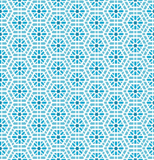 Free vector oriental mosaic seamless pattern. artwork background, tile ornament, design decoration, vector illustration