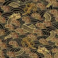 Free vector oriental traditional seamless pattern