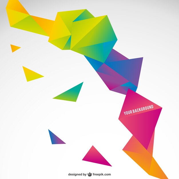 origami colorful abstract template