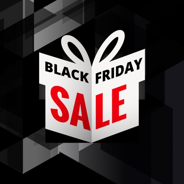 Free vector origami giftbox of black friday sale