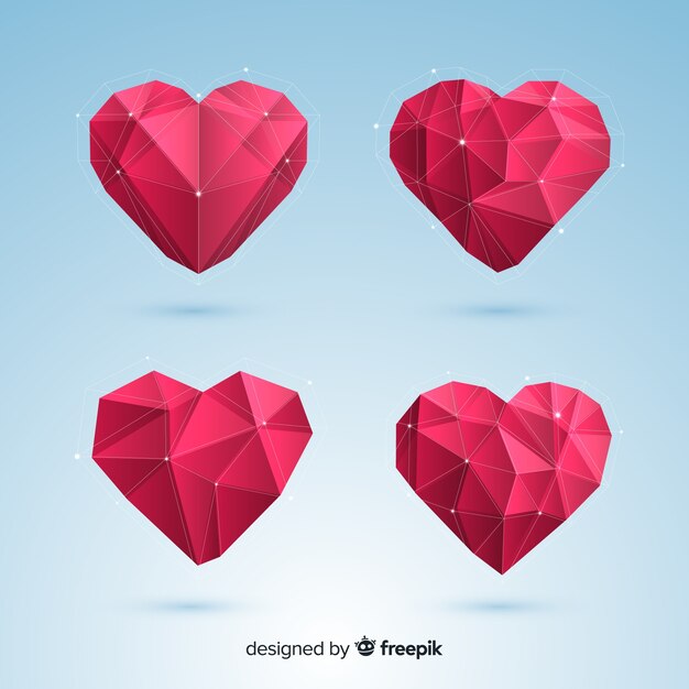 Origami heart pack