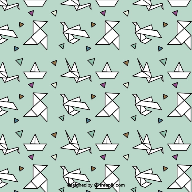 Free vector origami pattern