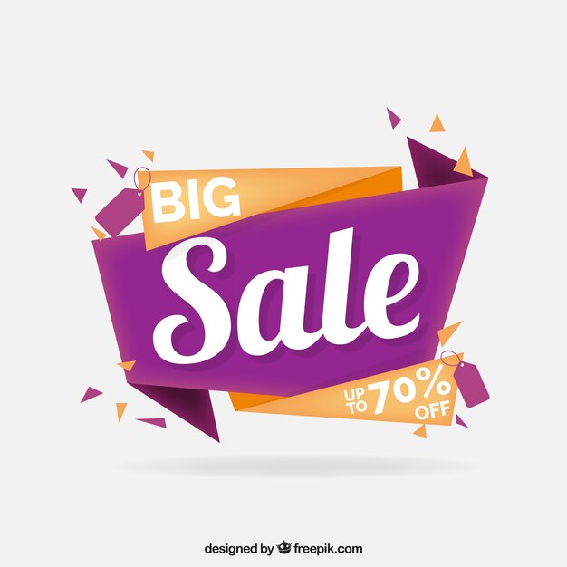 Origami sale background