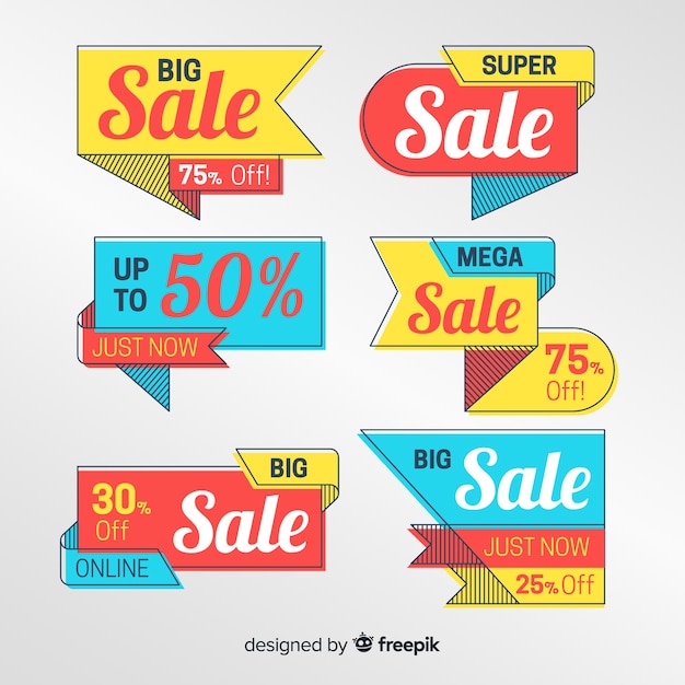 Free vector origami sale banner collection