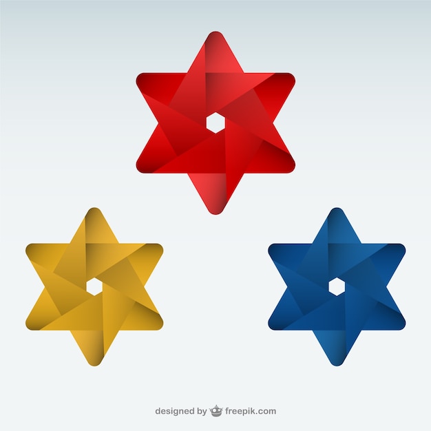 Free vector origami star logo template