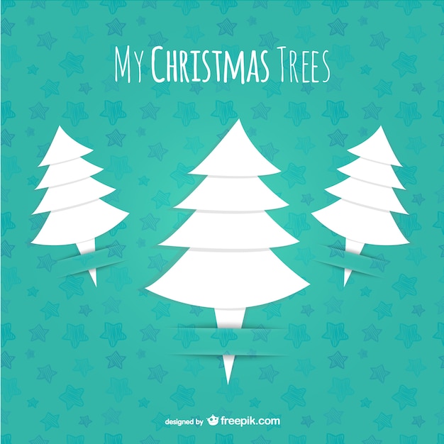 Free vector origami style christmas tree