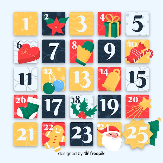 Free vector original advent calendar