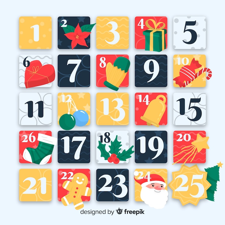 Free Vector original advent calendar