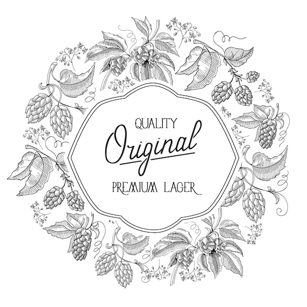 Original circle filigree figured frame label