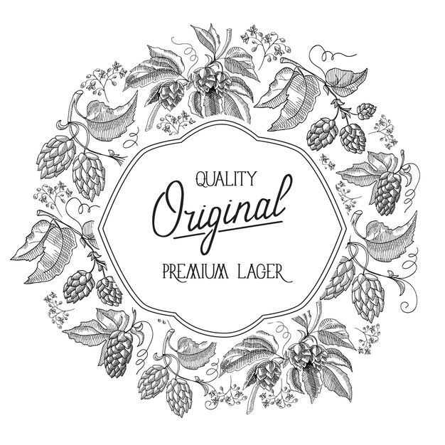 Original Circle Filigree Figured Frame label