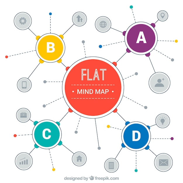 Original diagram template with flat design