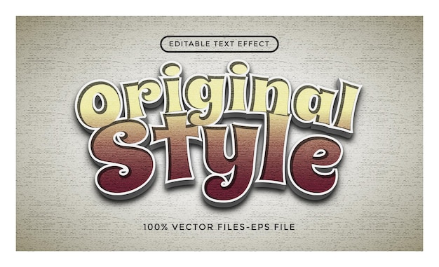 Original - illustrator editable text effect premium vector