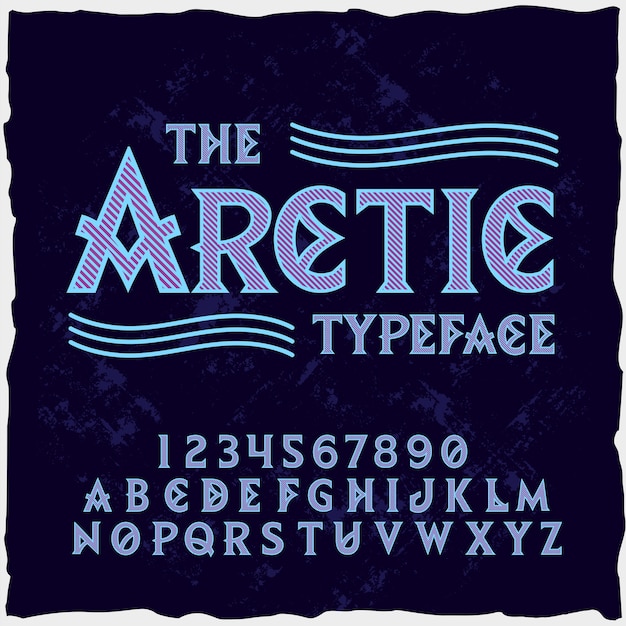 Free vector original label typeface named 