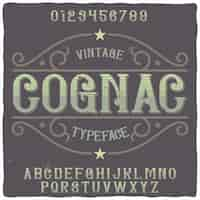 Free vector original label typeface named 