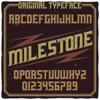 Free vector original label typeface named 