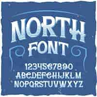 Free vector original label typeface named 