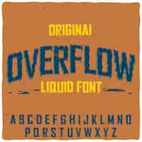 Free vector original label typeface named 