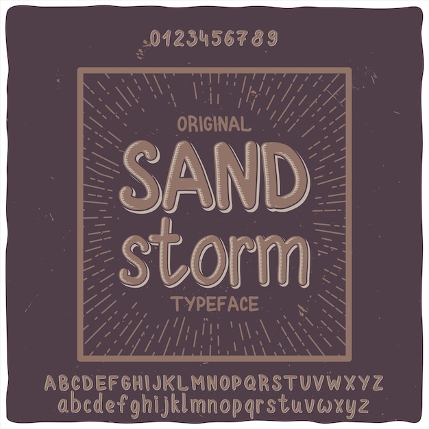 Free vector original label typeface named 