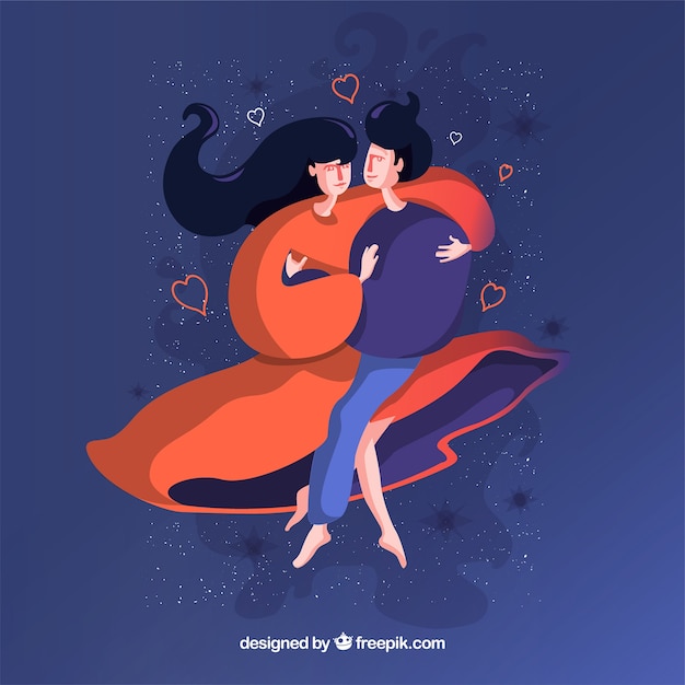 Free vector original love composition with modern style