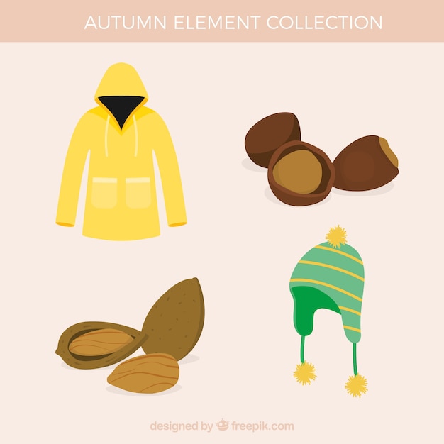 Free vector original pack of autumnal elements