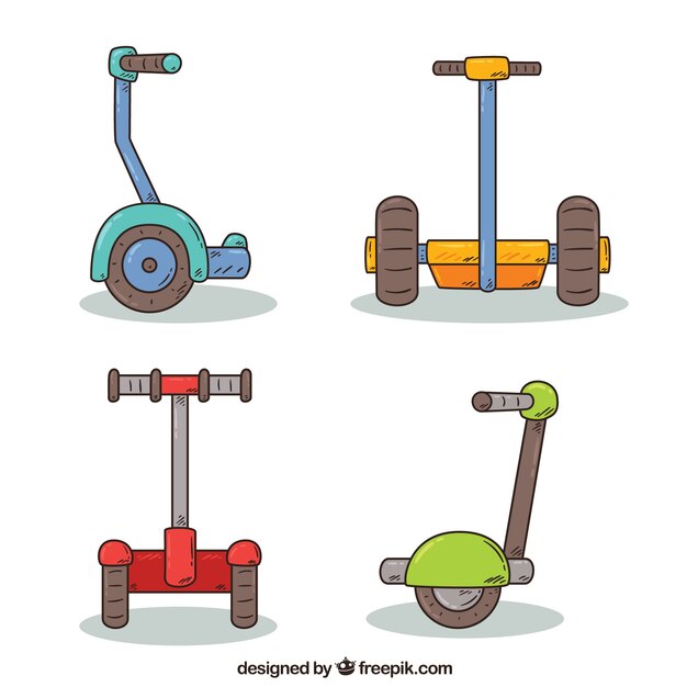 Original set of electronic scooters