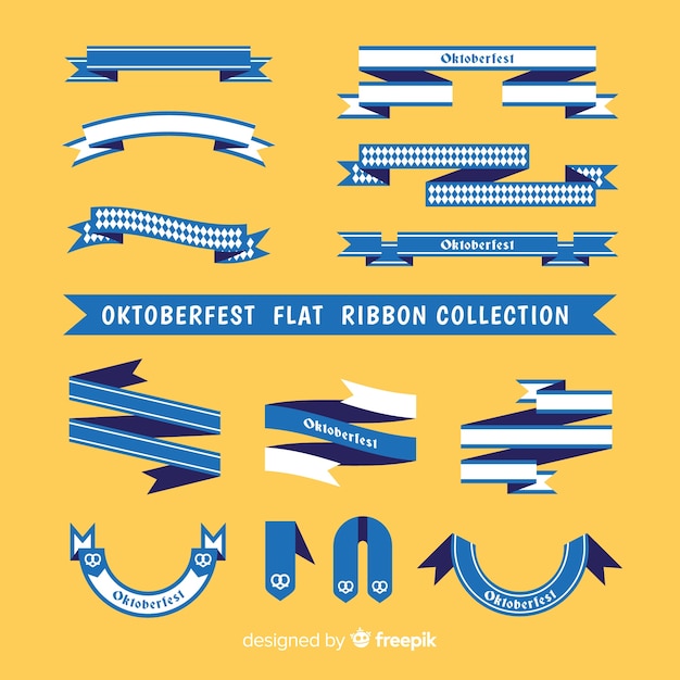 Free vector original set of oktobefest ribbons