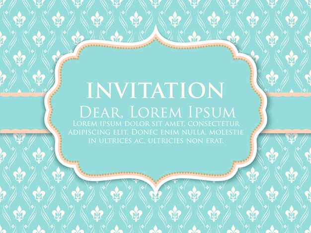 Free vector ornament decoration invitation template