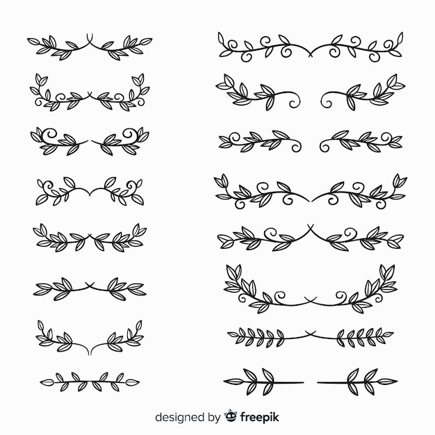 Free vector ornament divider collectio