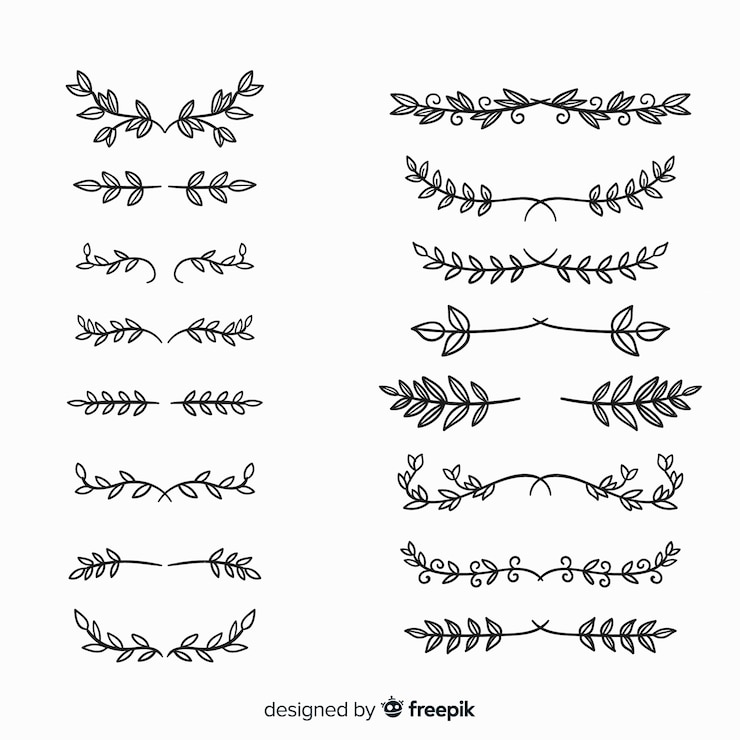 Free Vector ornament divider collectio