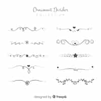 Free vector ornament divider collection