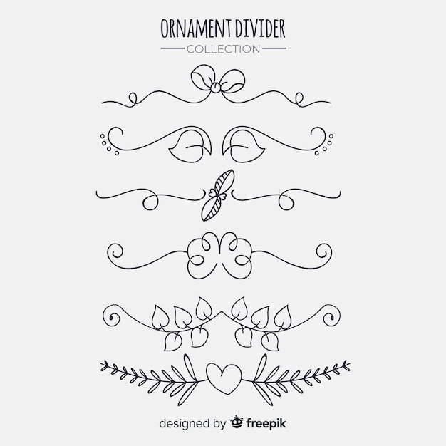 Free vector ornament divider collection