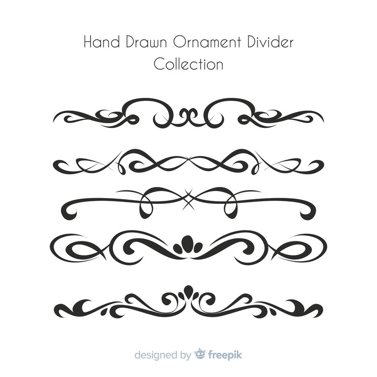 Free Vector ornament divider collection