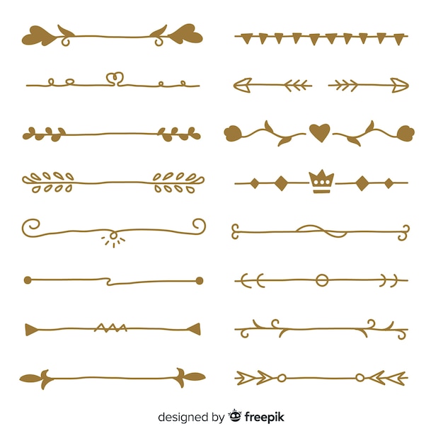 Free vector ornament divider collection