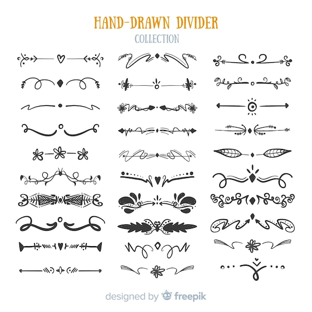 Free vector ornament divider collection