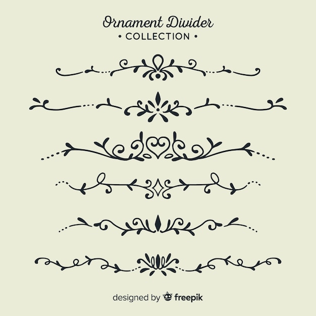 Free vector ornament divider collection