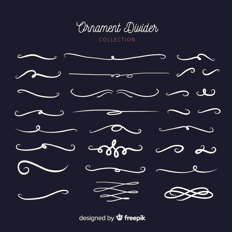 Free Vector ornament divider collection