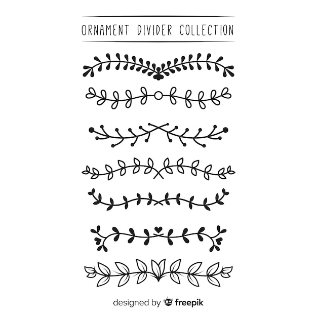 Free vector ornament divider collection