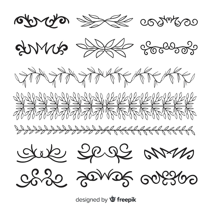 Free Vector ornament divider collection