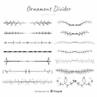 Vettore gratuito collezione di divisori per ornamenti