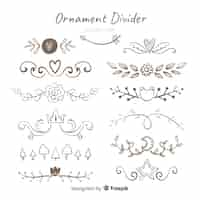 Free vector ornament divider collection