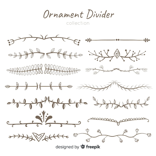 Free vector ornament divider collection