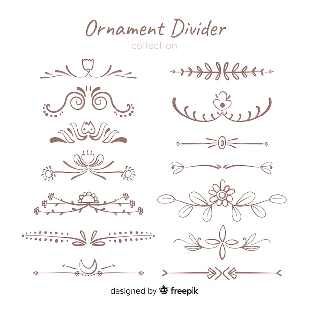 Free vector ornament divider collection