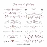 Free vector ornament divider collection