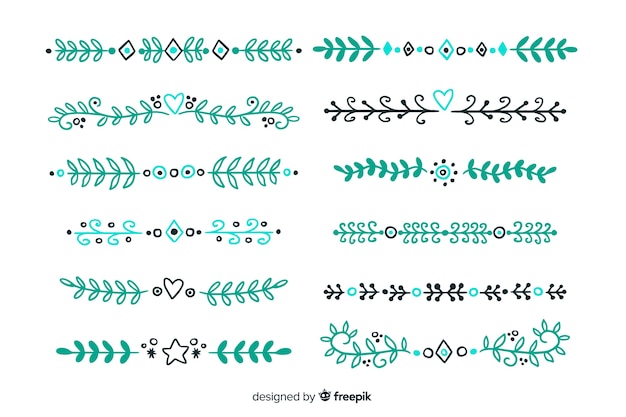 Free vector ornament divider collection