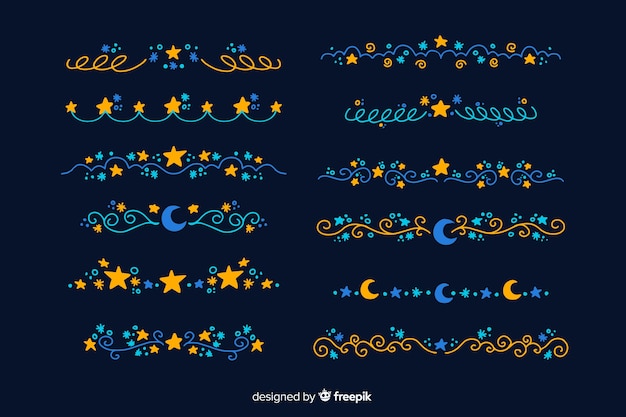 Free vector ornament divider collection