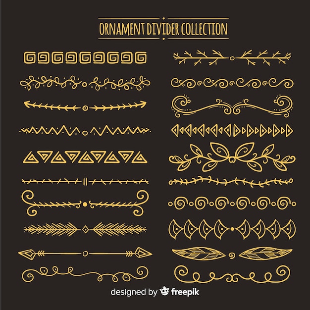 Free vector ornament divider collection