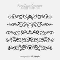 Free vector ornament divider collection