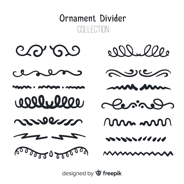 Free vector ornament divider collection